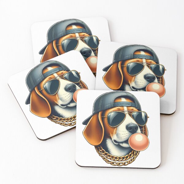 Item preview, Cool Dogzz: a cool beagle with sunglasses and a cappie designed and sold by CreativeSparkzz.