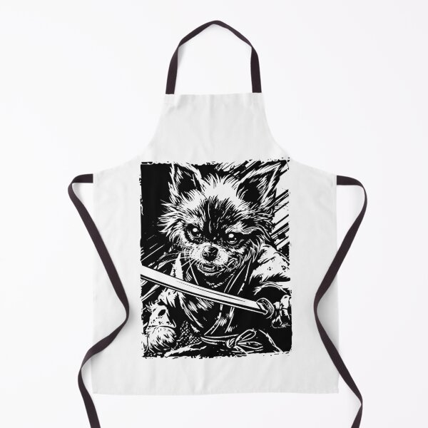 Item preview, Feudal Pomeranian Samurai Dog, Pomeranian Samurai, Ominous Looking Samurai Dog Warrior designed and sold by PrintShangri-La.