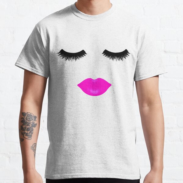 Lips and Lashes Pink Classic T-Shirt