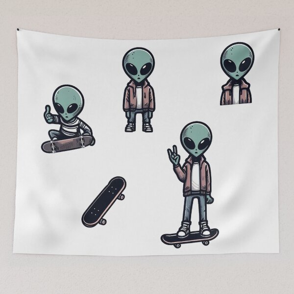 Item preview, Skateboarding Alien Pack designed and sold by revsdesign.