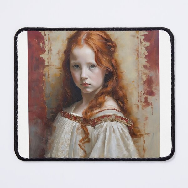 Item preview, Red Head Girl Painting designed and sold by JoyPhotoArt.