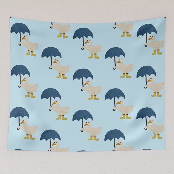 Item preview, lil duck caught in the rain designed and sold by StickersBruh.