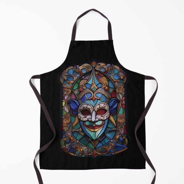 Item preview, Mask stained glass jester 3D (square). designed and sold by MirBer.