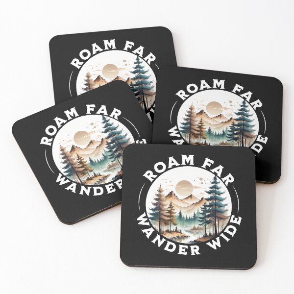 Item preview, Roam Far Wander Wide - Mountains with Pine Trees designed and sold by greenwhite25.