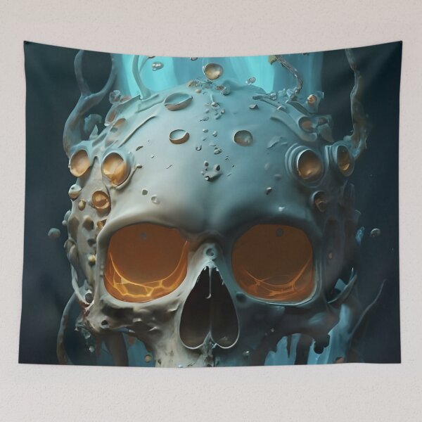 Item preview, A skeleton face in ocean sea designed and sold by MalakShams.