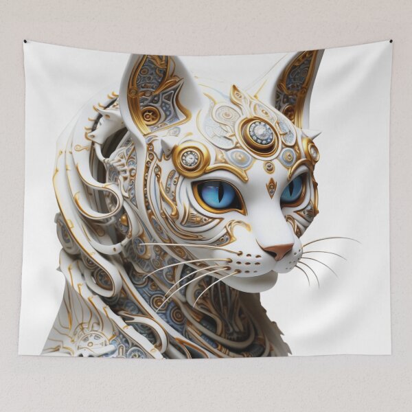 Item preview, Mechanical Mystique: Steampunk Cat in Modern Art designed and sold by LydieDigitalArt.