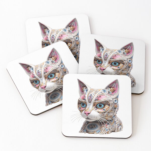 Item preview, Mechanical Mystique: Steampunk Cat in Modern Art designed and sold by LydieDigitalArt.