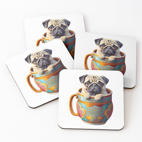 Item preview, Pug in a Mug Magic cutout designed and sold by EmeraldeaArt.