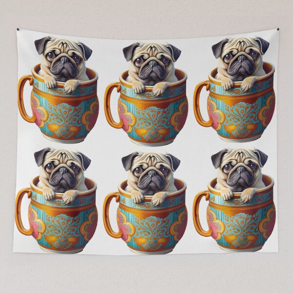 Item preview, Pug in a Mug Magic cutout designed and sold by EmeraldeaArt.