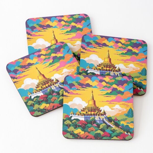 Item preview, DRAGON PAGODA MYANMAR designed and sold by PIGCASSOSAIART.