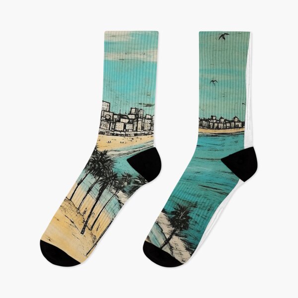 Item preview, Bondi Beach colorful travel vintage graphics designed and sold by wonderfulpark.