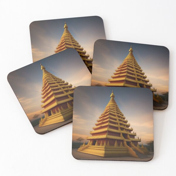 Item preview, GOLDEN PAGODA designed and sold by PIGCASSOSAIART.