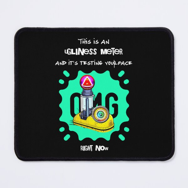 Item preview, This is an ugliness meter and it's testing your face right now. Saying in English - funny designed and sold by Pflugart.