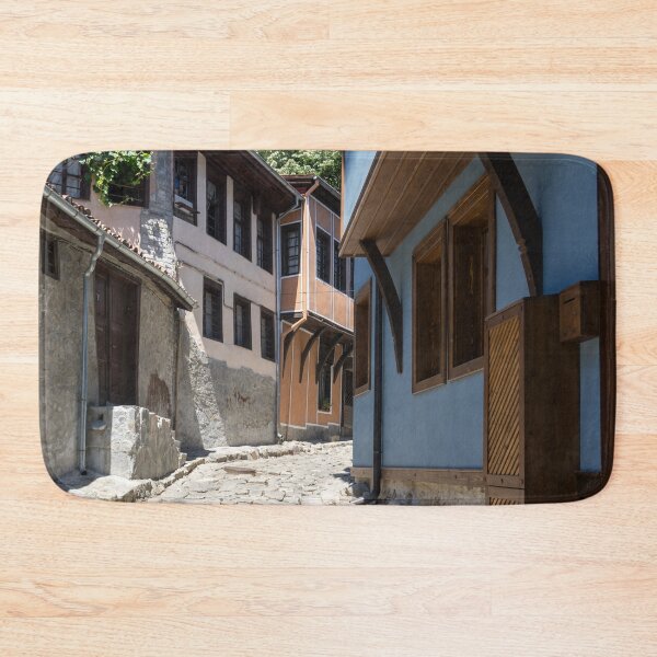 Item preview, Steep Cobblestoned Street and National Revival Houses in Old Town Plovdiv  designed and sold by Georgia Mizuleva.