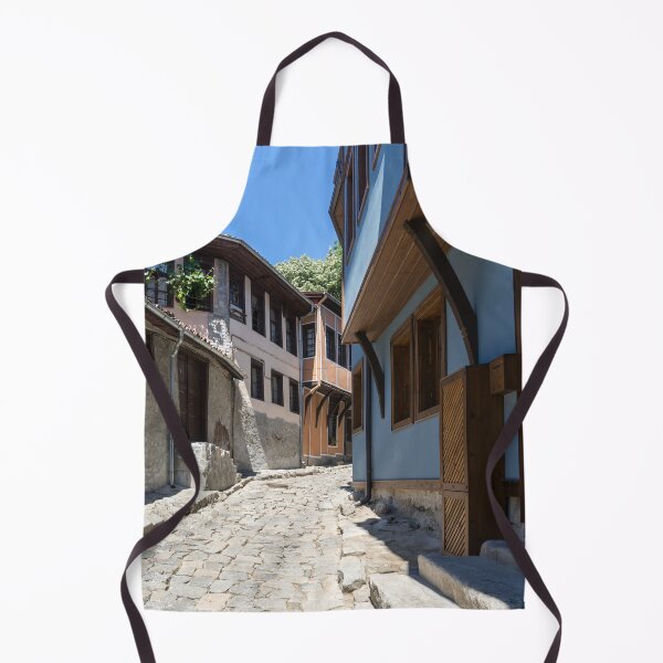 Item preview, Steep Cobblestoned Street and National Revival Houses in Old Town Plovdiv designed and sold by Georgia Mizuleva.