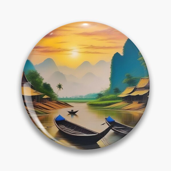 Item preview, POSTCARD RIVER SCENE designed and sold by PIGCASSOSAIART.