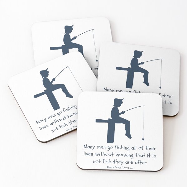 Item preview, Child fishing design with Thoreau quote designed and sold by Alyn8.