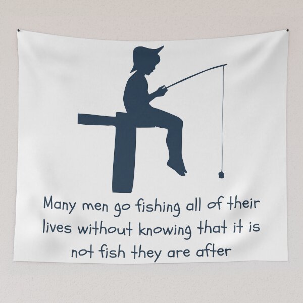 Item preview, Child fishing design with Thoreau quote designed and sold by Alyn8.