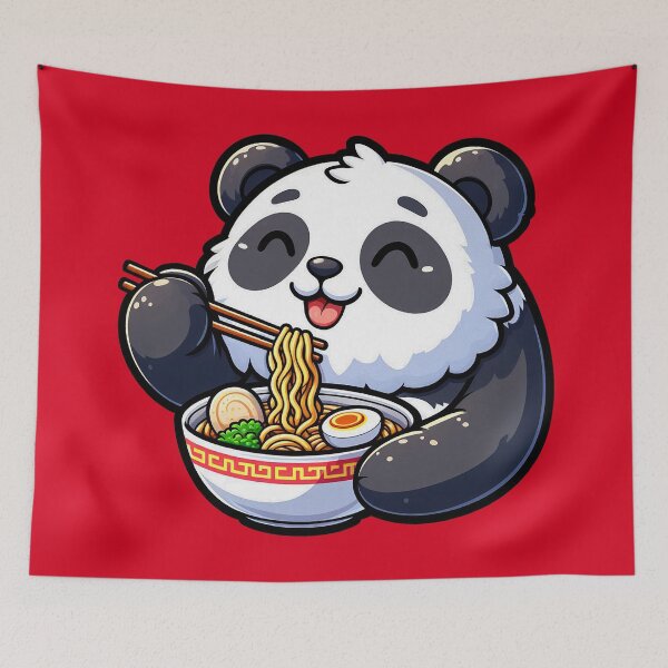 Item preview, Panda Loves Ramen designed and sold by plushism.