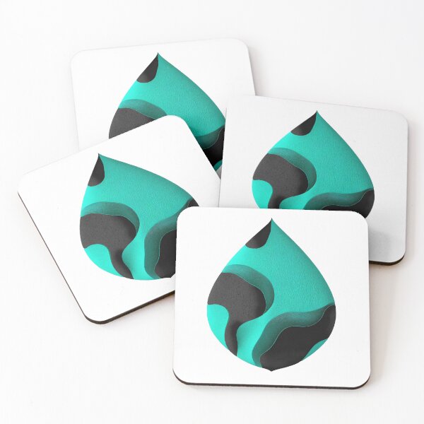 Item preview, Drop Aesthetic Abstract Mint Black designed and sold by Lelijo.