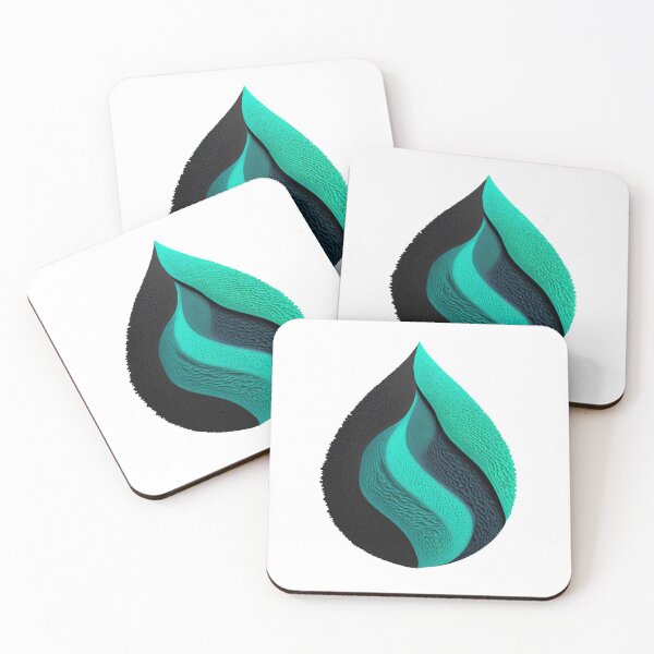 Item preview, Drop Aesthetic Abstract Mint Black Fur designed and sold by Lelijo.