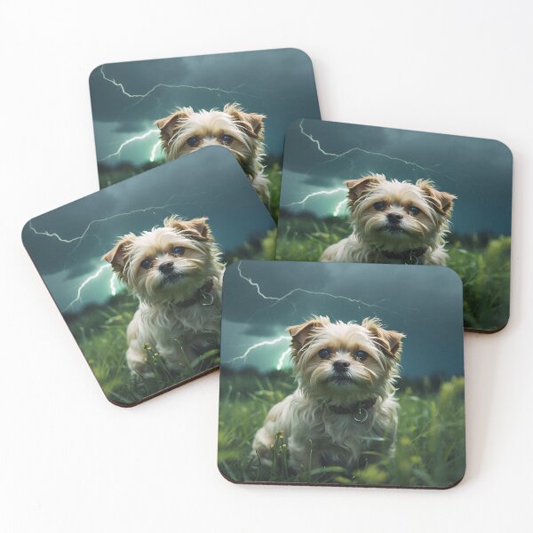 Item preview, Storm Watcher: Brave Maltese-Shih Tzu Stands Guard designed and sold by VisionLeeStudio.