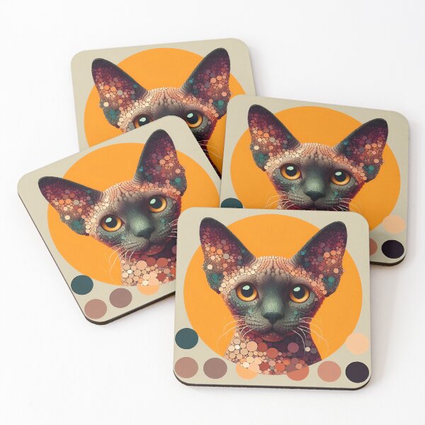 Item preview, Feline Fusion: Vasarely's Muse designed and sold by BastKittyStore.