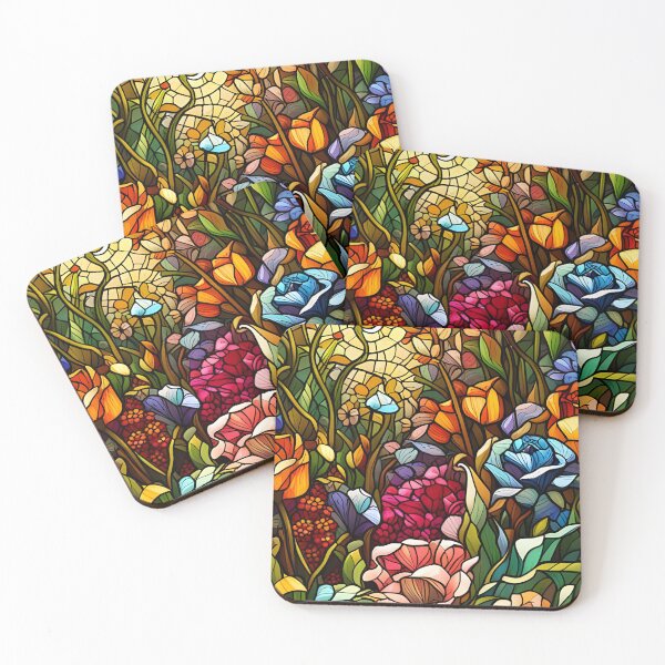 Item preview, Stained Glass Flowers designed and sold by ChanceTwoArt.