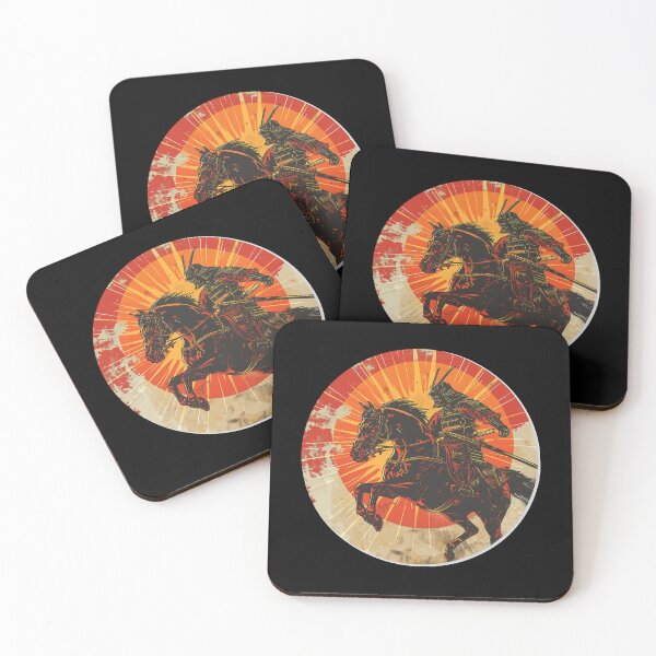 Item preview, Samurai riding a horse illustration sticker & Print designed and sold by BLACKJAZ.