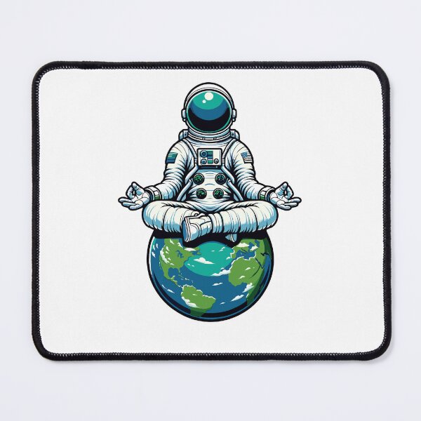 Item preview, Meditating Astronaut Earth Spaceman Astronomer Cosmos designed and sold by ddretrobot.