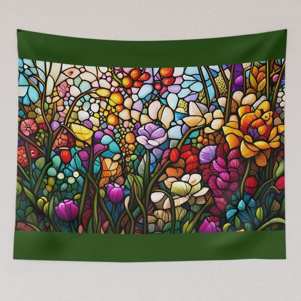 Artikelvorschau, Buntglas-Wildblumen entworfen und verkauft von ChanceTwoArt.