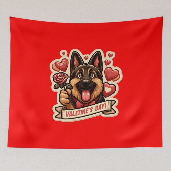 Item preview, German Shepherd Valentine's day designed and sold by ThisDress.