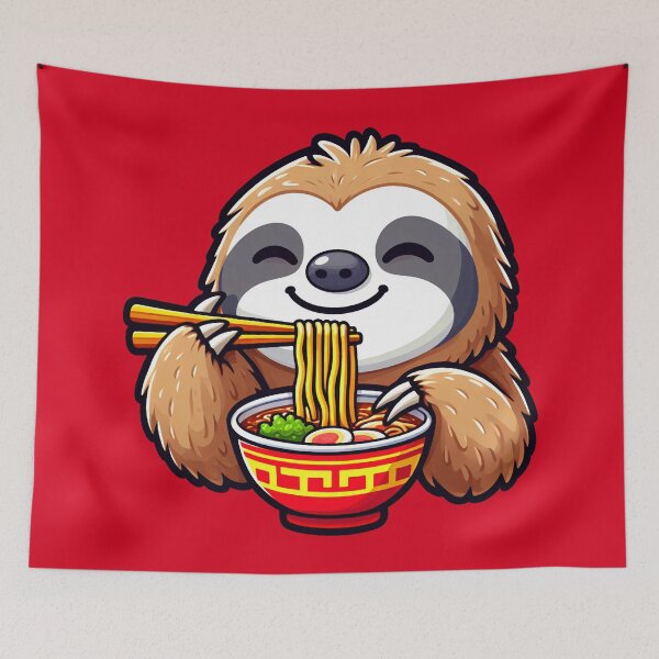 Item preview, Sloth Loves Ramen designed and sold by plushism.