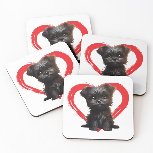 Item preview, Affenpinscher Cartoon in Love Heart designed and sold by For Dog Sake!®.
