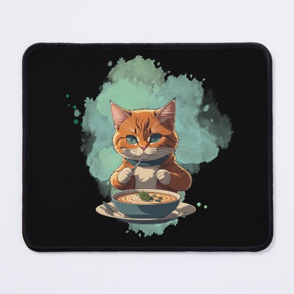 Item preview, "Soup-Loving Kitty: Adding Whiskered Charm to Your Day! designed and sold by Lahate.