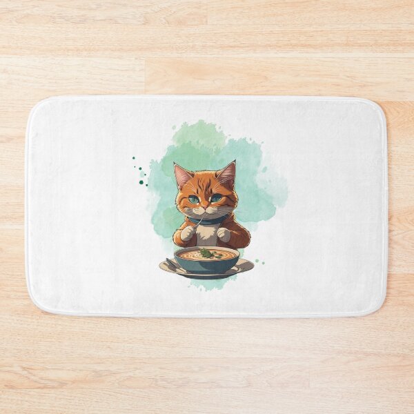 Item preview, "Soup-Loving Kitty: Adding Whiskered Charm to Your Day! designed and sold by Lahate.