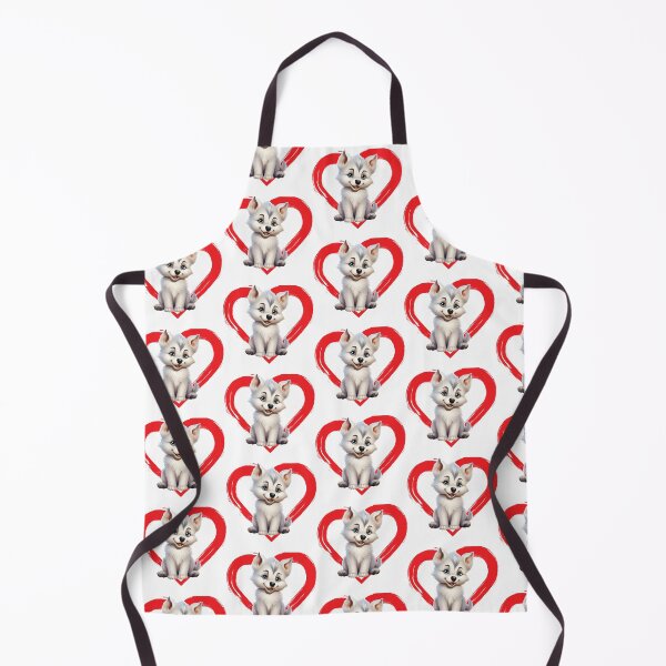 Item preview, Akita Cartoon in Love Heart designed and sold by For Dog Sake!®.