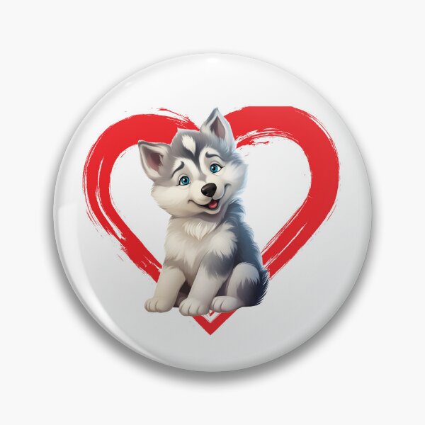 Item preview, Alaskan malamute Cartoon in Love Heart designed and sold by For Dog Sake!®.