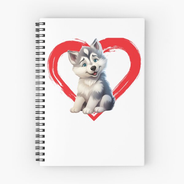 Item preview, Alaskan malamute Cartoon in Love Heart designed and sold by For Dog Sake!®.