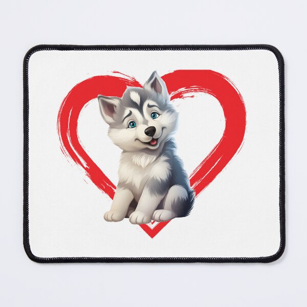 Item preview, Alaskan malamute Cartoon in Love Heart designed and sold by For Dog Sake!®.