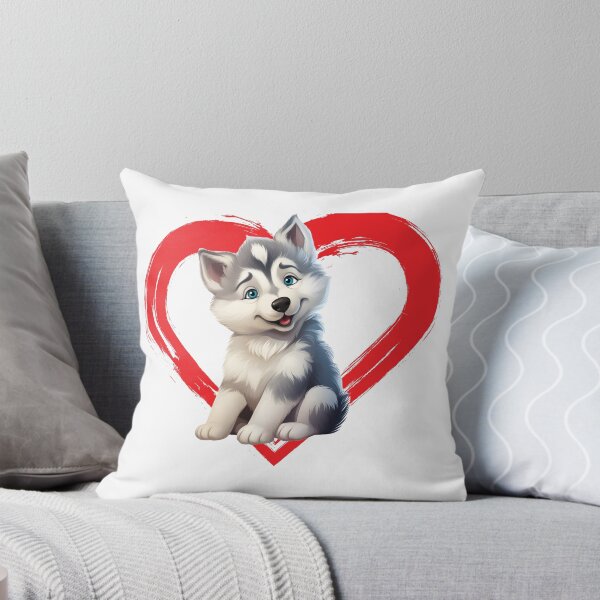 Item preview, Alaskan malamute Cartoon in Love Heart designed and sold by For Dog Sake!®.