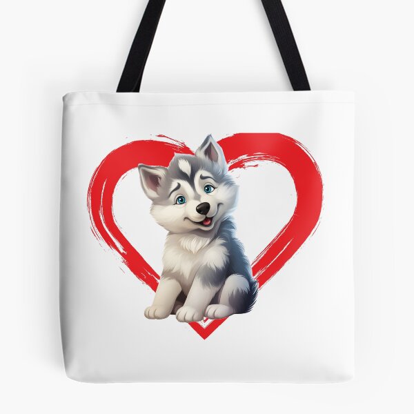 Item preview, Alaskan malamute Cartoon in Love Heart designed and sold by For Dog Sake!®.