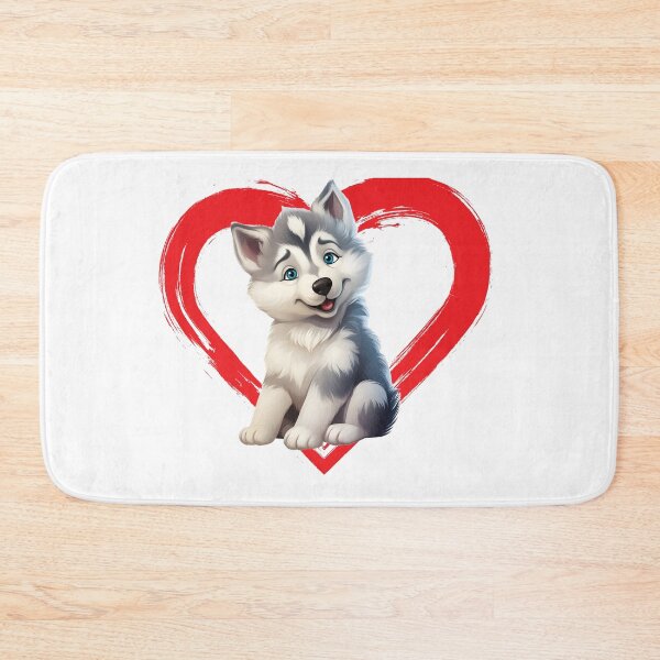 Item preview, Alaskan malamute Cartoon in Love Heart designed and sold by For Dog Sake!®.