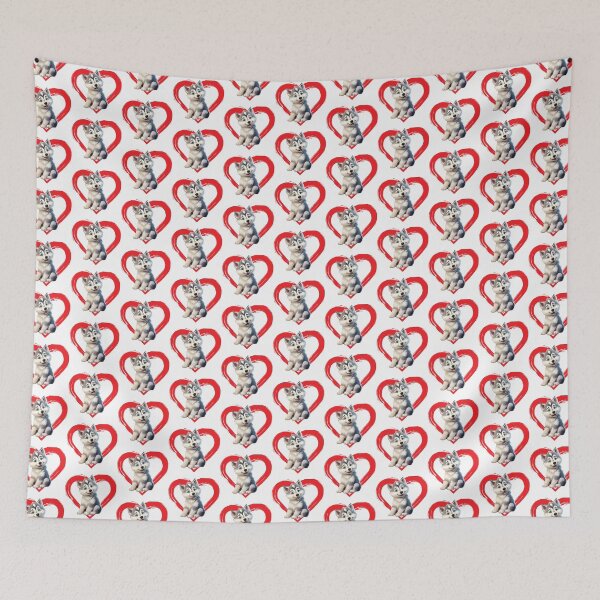 Item preview, Alaskan malamute Cartoon in Love Heart designed and sold by For Dog Sake!®.