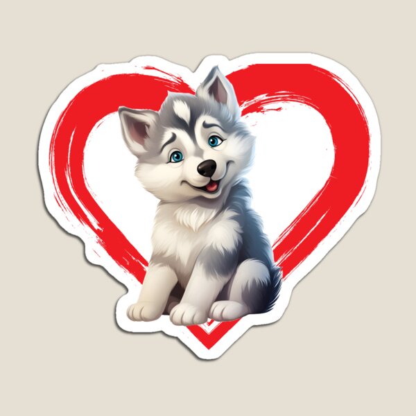 Item preview, Malamute de Alaska Dibujos animados en el corazón del amor designed and sold by For Dog Sake!®.