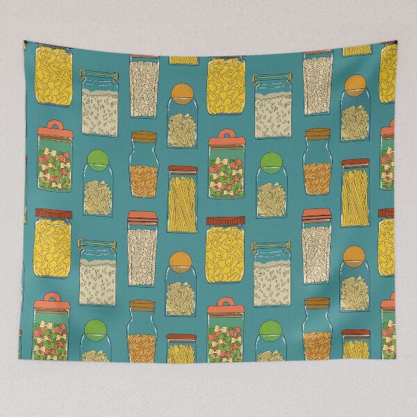 Item preview, Pasta pattern blue designed and sold by ModernAndFunky.