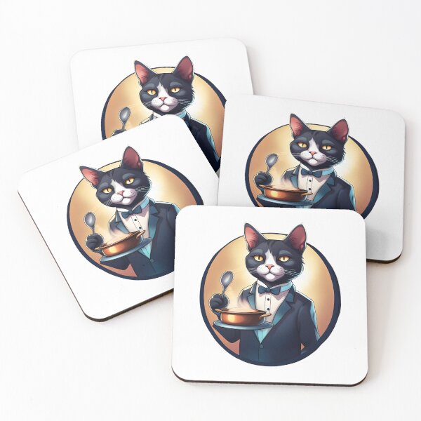 Item preview, Sophisticated Cat: Culinary Connoisseur designed and sold by Domi Creatives.
