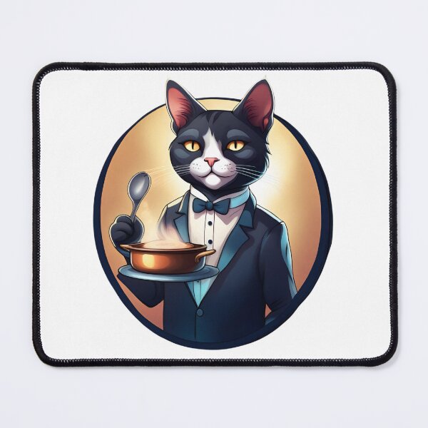 Item preview, Sophisticated Cat: Culinary Connoisseur designed and sold by Domi Creatives.
