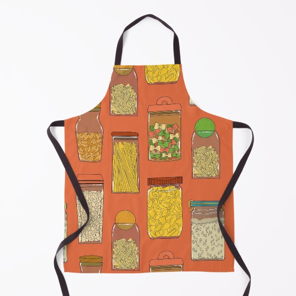 Item preview, Pasta pattern rust orange designed and sold by ModernAndFunky.