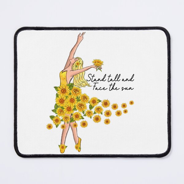 Item preview, Yellow Sunflower Ballerina Inspirational Quote designed and sold by Nicole Creates.